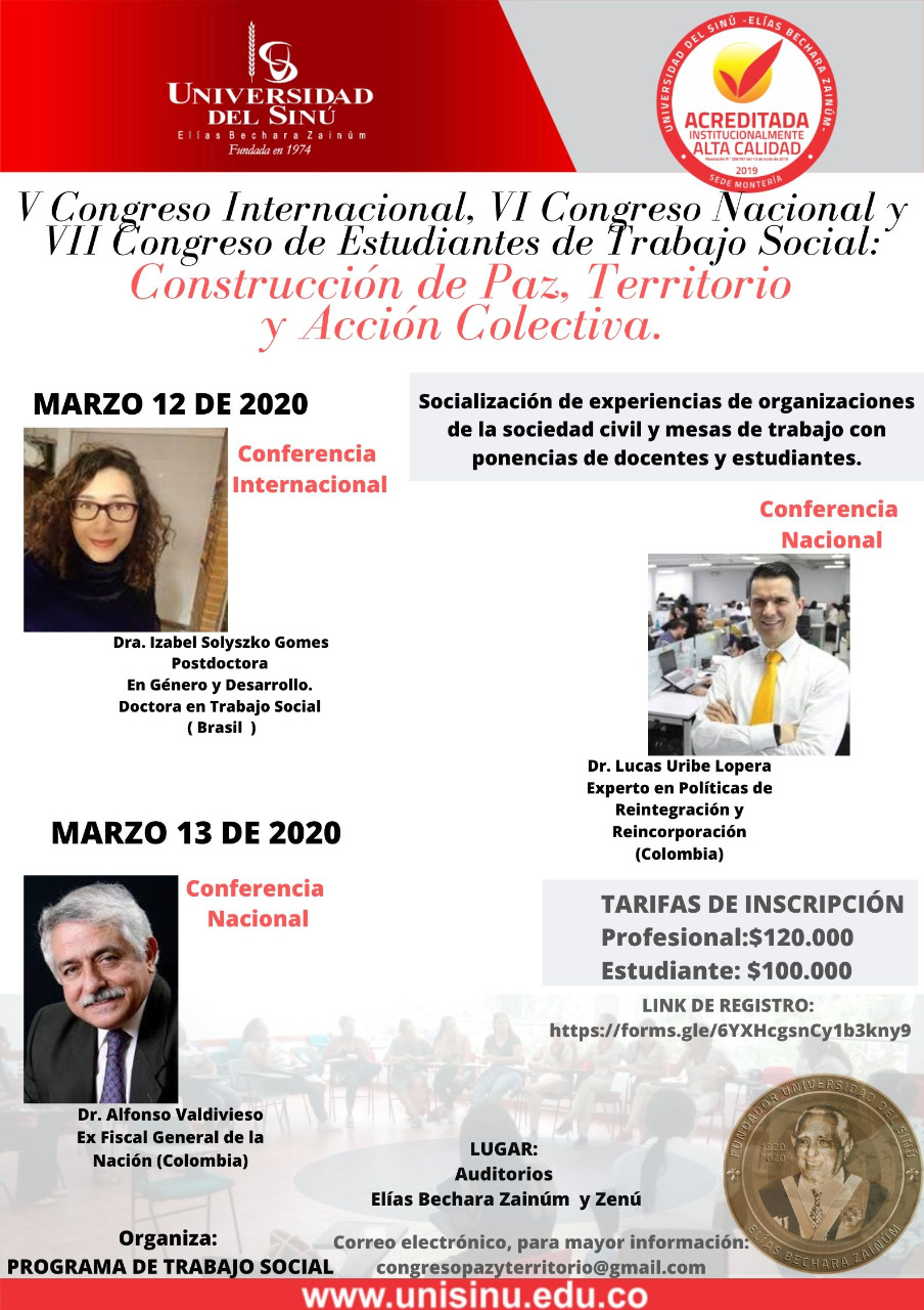 V Congreso Internacional, VI Congreso Nacional y VII Congreso de estudiantes de Trabajo Social